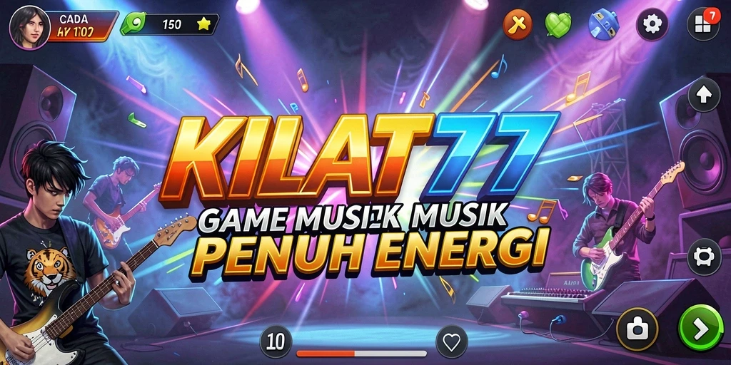 Screenshot gameplay KILAT77 yang penuh aksi dan musik.