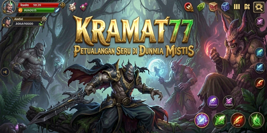 Gameplay seru KRAMAT77 dengan petualangan mistis.