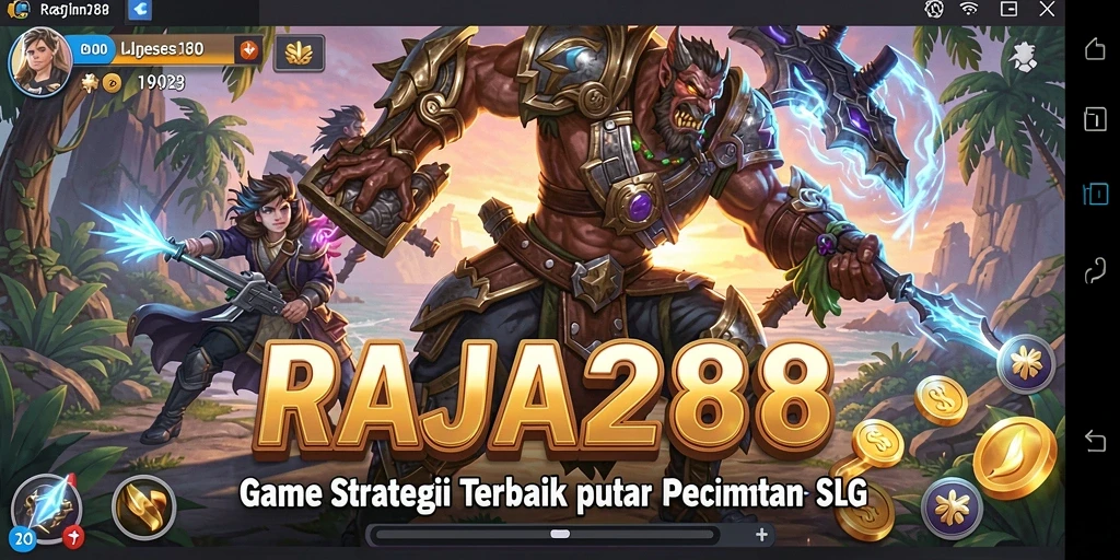 Tampilan gameplay RAJA288 yang seru dan menantang dalam pertempuran strategi.