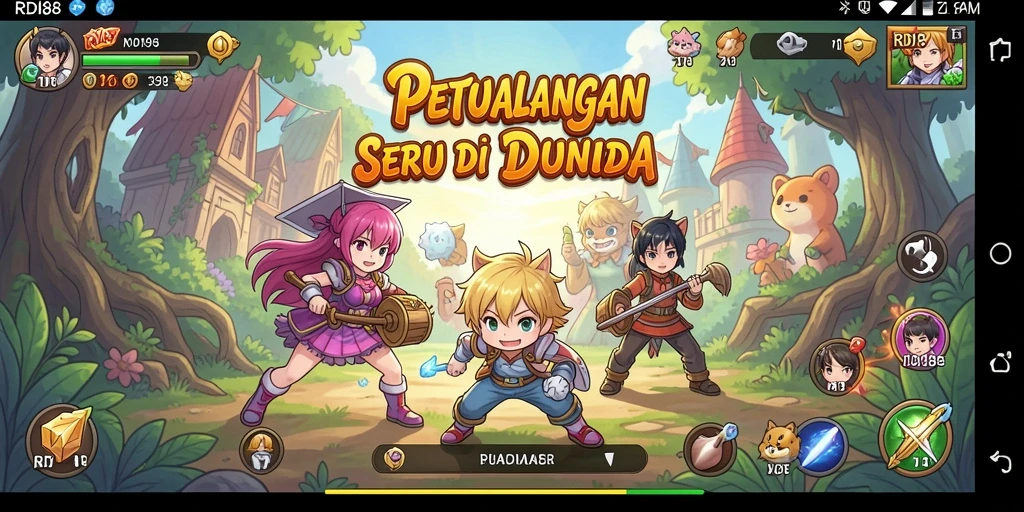 Gameplay RDI88 yang menakjubkan dengan karakter anime ikonik.