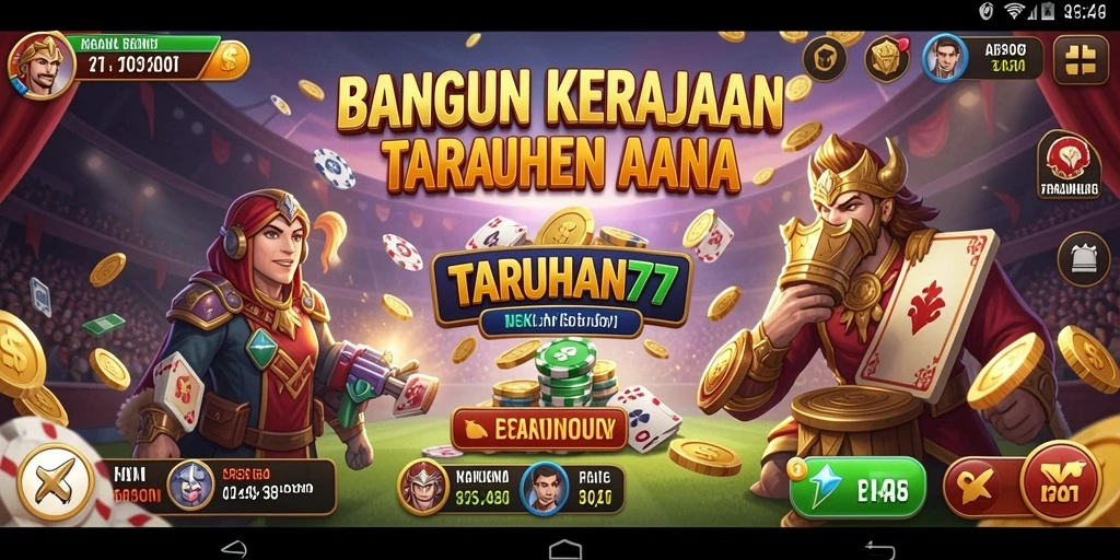 Tampilan gameplay <strong>TARUHAN77</strong> yang menampilkan pengelolaan taruhan yang seru.