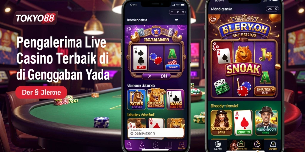Screenshot TOKYO88 menampilkan dealer langsung dalam permainan Live Casino.