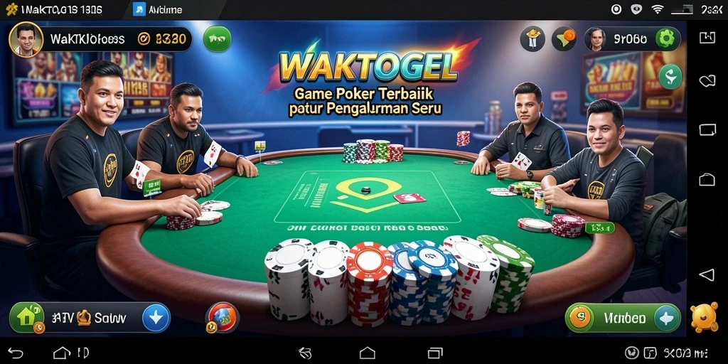 Gameplay seru dalam WAKTOGEL dengan banyak pemain poker aktif.